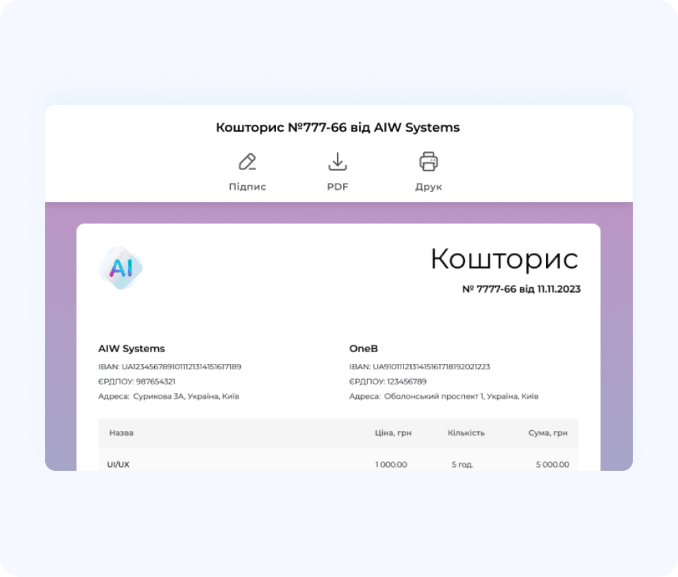Стильні кошториси